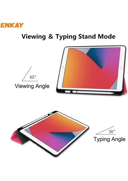 iPad 10.2 Için Kalem Yuvalı Akıllı Kılıf 2021 / 2020 / 2019 (Yurt Dışından) modelleri