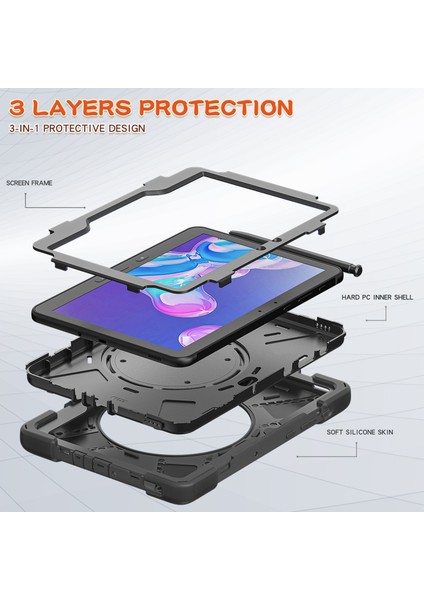 Samsung Galaxy Tab Active Pro Için Silikon + Pc Kılıfı (Yurt Dışından) fırsatları