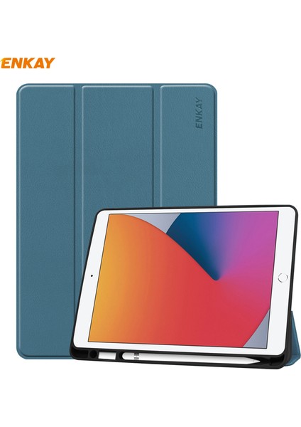 iPad 10.2 Için Kalem Yuvalı Akıllı Kılıf 2021 / 2020 / 2019 (Yurt Dışından)