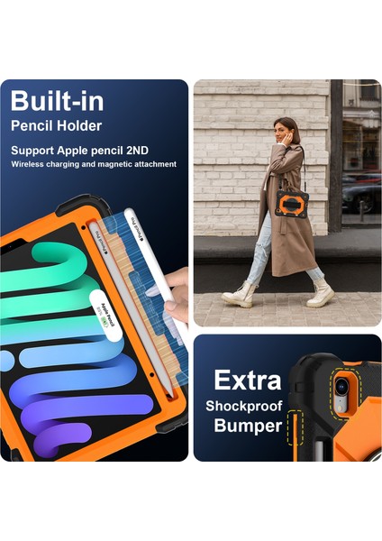 iPad Mini 2024 / Mini 6 Için Silikon Hibrit Pc Kılıfı (Yurt Dışından) fiyatları