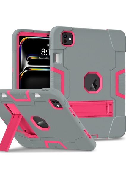 iPad Pro 13 2024 Için Silikon Akrilik Pc Tablet Kılıfı (Yurt Dışından)