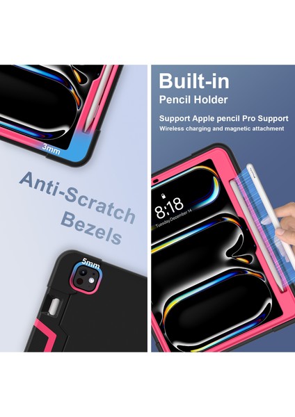 iPad Pro 13 2024 Için Silikon Akrilik Pc Tablet Kılıfı (Yurt Dışından) fırsatları