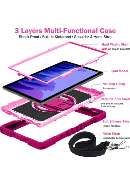 Samsung Galaxy Tab A7 10.4 (2020) T500/T505 Için Silikon+Pc Kılıfı (Yurt Dışından) fiyatları