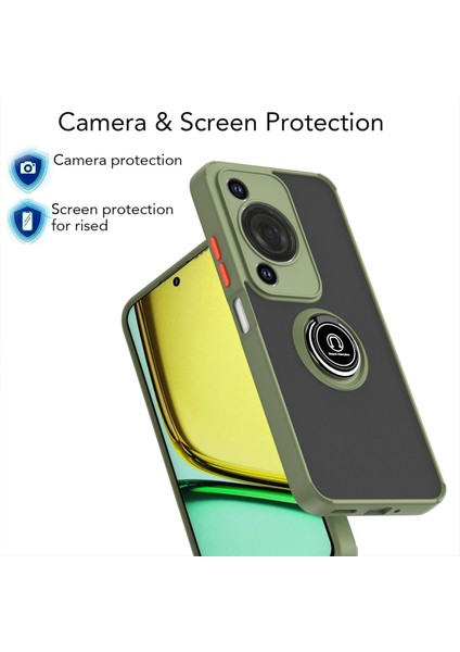 Huawei Enjoy 70 / Nova Y72 Için Tpu + Yüzüklü Pc Telefon Kılıfı (Yurt Dışından) modelleri