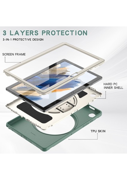 Samsung Galaxy Tab A8 10.5 2021 Için Tpu + Pc Tablet Kılıfı (Yurt Dışından) fırsatları