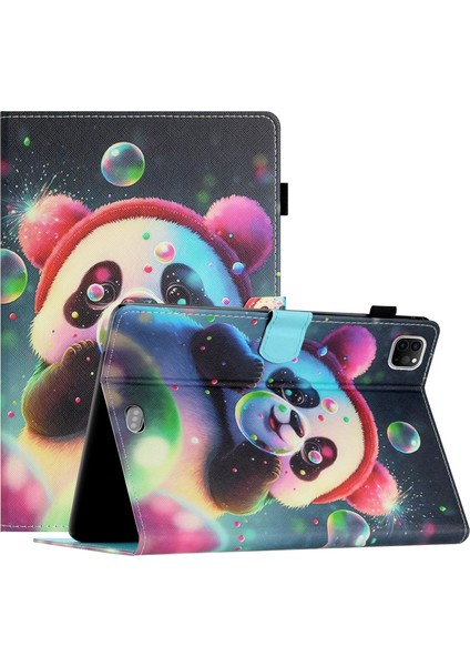 iPad Pro 11 2024 Için Renkli Çizim Pu Kılıf (Yurt Dışından)