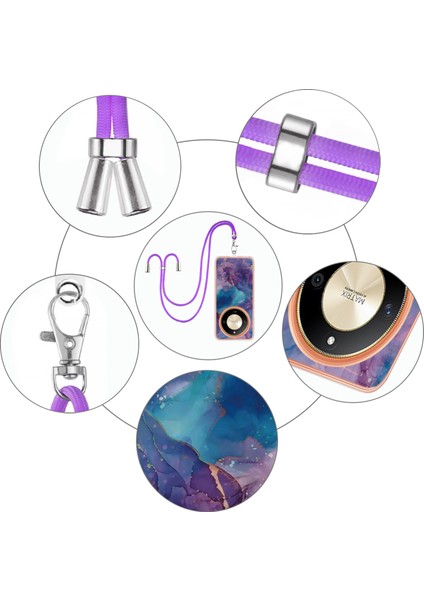 Honor X9B Için Kordonlu Mermer Imd Kılıf (Yurt Dışından) indirimleri