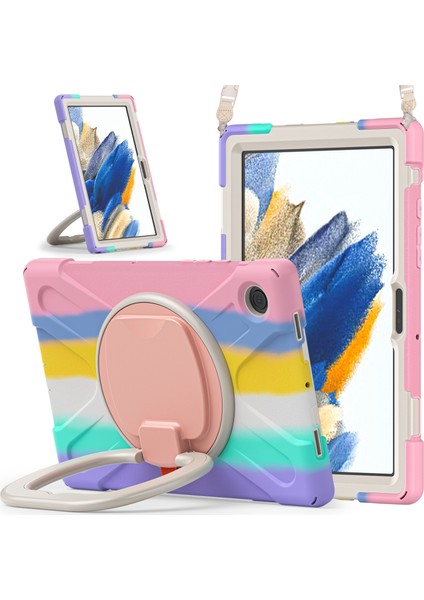 Samsung Galaxy Tab A8 10.5 2021 Için Silikon + Pc Tablet Kılıfı (Yurt Dışından)