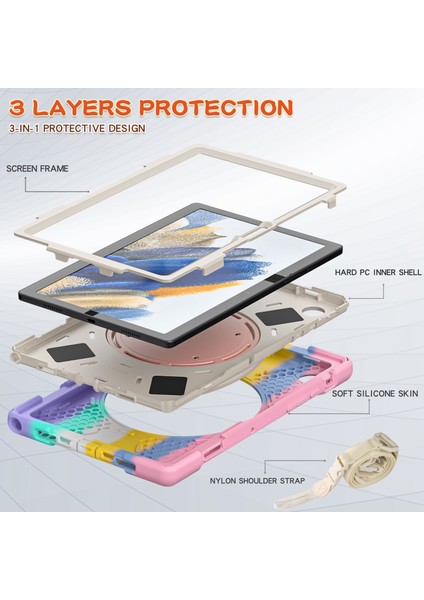 Samsung Galaxy Tab A8 10.5 2021 Için Silikon + Pc Tablet Kılıfı (Yurt Dışından) indirimleri