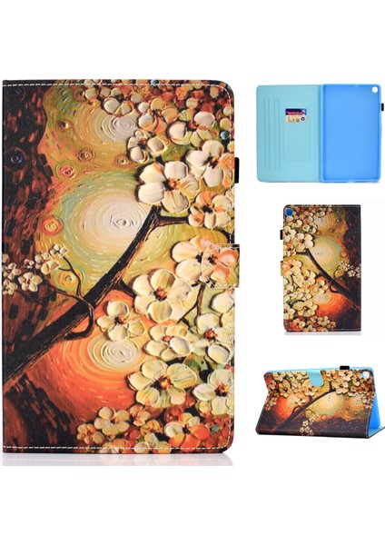 Samsung Galaxy Tab A7 (2020) T500 Için Renkli Çizim Kılıfı (Yurt Dışından)