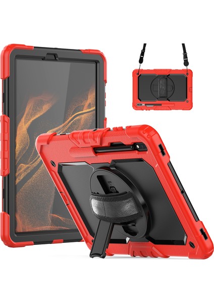 Samsung Galaxy Tab S8+ 12.4 Inç SM-X800 Için Silikon + Pc Kılıfı (Yurt Dışından)