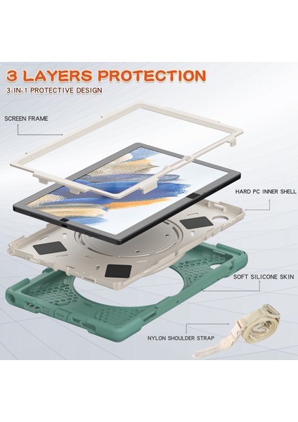 Samsung Galaxy Tab A8 10.5 2021 Için Silikon + Pc Tablet Kılıfı (Yurt Dışından) indirimleri