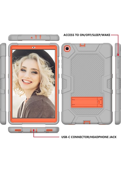 Samsung Galaxy Tab A 10.1 (2019) / T510 Için Silikon+Pc Kılıfı (Yurt Dışından) modelleri