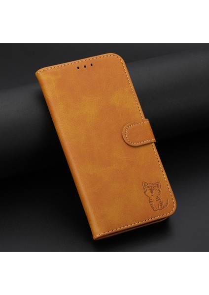 iPhone 16 Için Mutlu Kedi Deri Telefon Kılıfı (Yurt Dışından) fiyatları