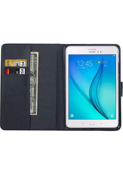 Galaxy Tab A 8.0 T350 Için Preslenmiş Çiçekler Pu Kılıf (Yurt Dışından) fırsatları