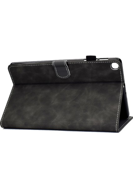 Samsung Galaxy Tab A7 T220 Sığır Derisi Doku Kılıf Samsung Galaxy Tab A7 Lite T220 Için (Yurt Dışından) indirimleri