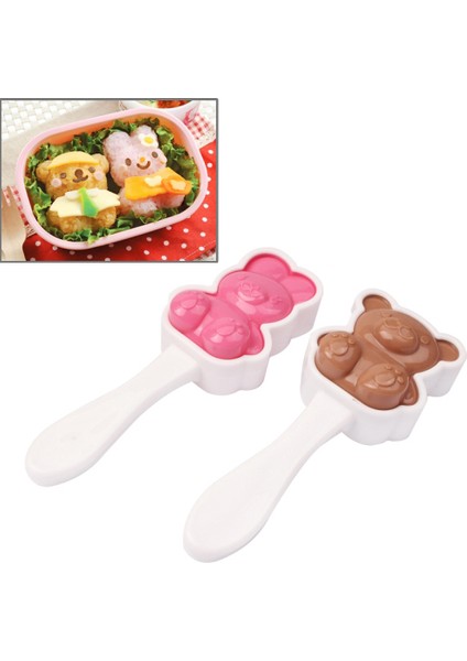 Rab & Bear Stil Dıy Bento Yemek Kalıpları Seti (Yurt Dışından)