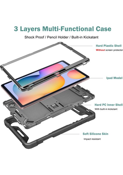 Samsung Galaxy Tab S6 Lite Için Silikon + Pc Kılıfı (Yurt Dışından) indirimleri