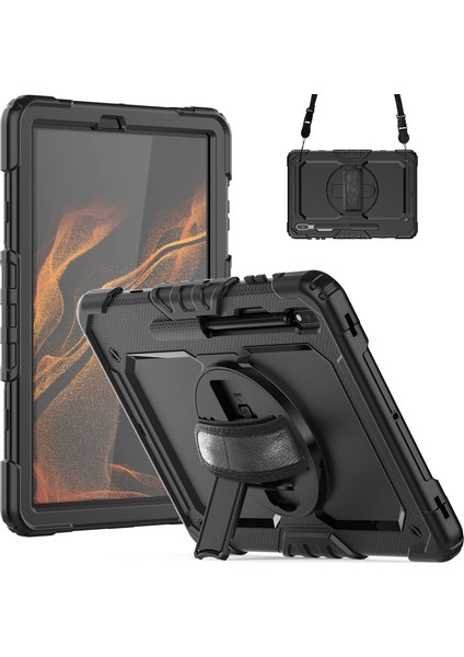 Samsung Galaxy Tab S8+ 12,4 Inç SM-X800 Için Silikon+Pc Kılıfı (Yurt Dışından)