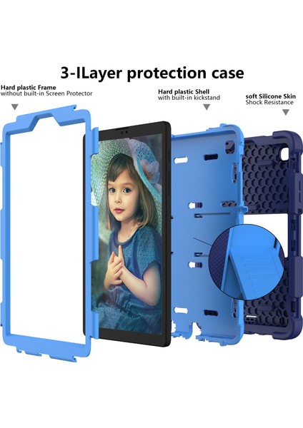 Galaxy Tab Tab A7 T220 / T225 Silikon + Pc Kılıfı Samsung Galaxy Tab A7 Lite T220 Için (Yurt Dışından) modelleri