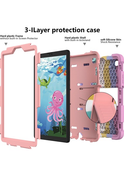 Galaxy Tab Tab A7 T220 / T225 Silikon + Pc Kılıfı Samsung Galaxy Tab A7 Lite T220 Için (Yurt Dışından) modelleri