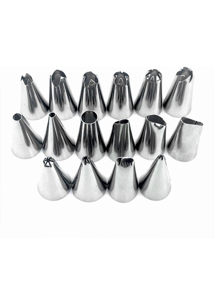 2 Takım Yeniden Kullanılabilir Silikon Pasta Torbası Kek Dekorasyon Araçları 16 Nozul Uçlu (Yurt Dışından) modelleri