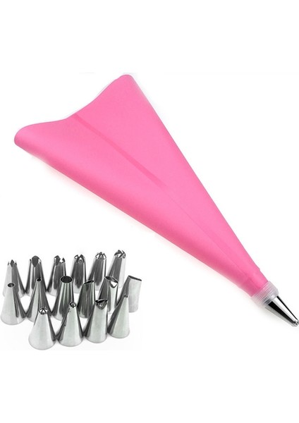 2 Takım Yeniden Kullanılabilir Silikon Pasta Torbası Kek Dekorasyon Araçları 16 Nozul Uçlu (Yurt Dışından) indirimleri