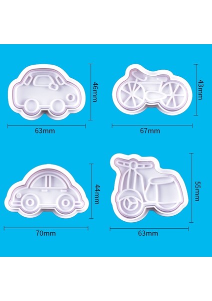 3 Takım Taşıma Aletleri Bisküvi Yay Kalıbı (Yurt Dışından) modelleri