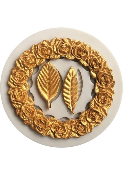 2 Adet Gül Çelenk Gül Yaprağı Silikon Fondan Kalıp Kek Kenar Dekorasyon Aracı Pişirme Tutkal Kalıp (Yurt Dışından) fiyatları