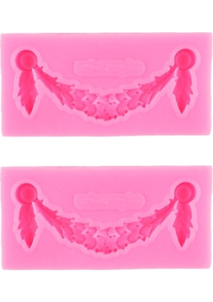 2 Adet Fondan Kek Silikon Kalıp Içi Boş Kabartmalı Sınır Çerçeve Retro Fotoğraf Çerçevesi Kalıp (Yurt Dışından)