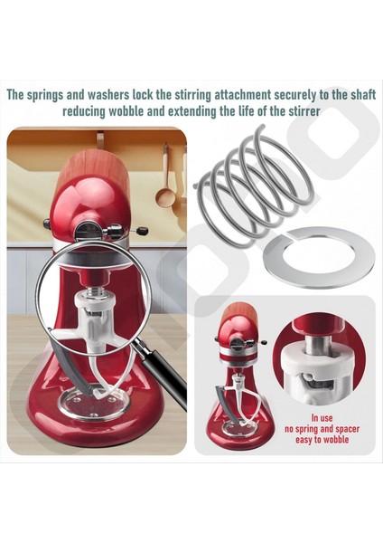 Mikser Için 4pcs Yay ve Yıkayıcı 3,5 Quart Ila 7 Quart Ömrünü Korur ve Uzatır Hızlı Kurulum Aksesuarı (Yurt Dışından) fiyatları