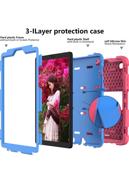 Galaxy Tab Tab A7 T220 / T225 Silikon + Pc Kılıfı Samsung Galaxy Tab A7 Lite T220 Için (Yurt Dışından) modelleri