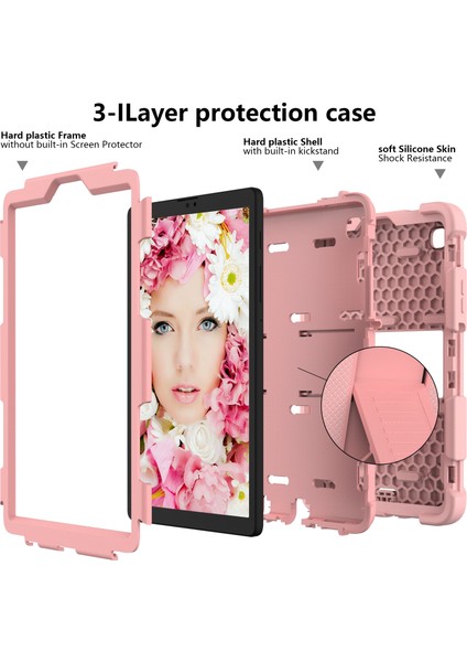 Galaxy Tab Tab A7 T220 / T225 Silikon + Pc Kılıfı Samsung Galaxy Tab A7 Lite T220 Için (Yurt Dışından) modelleri