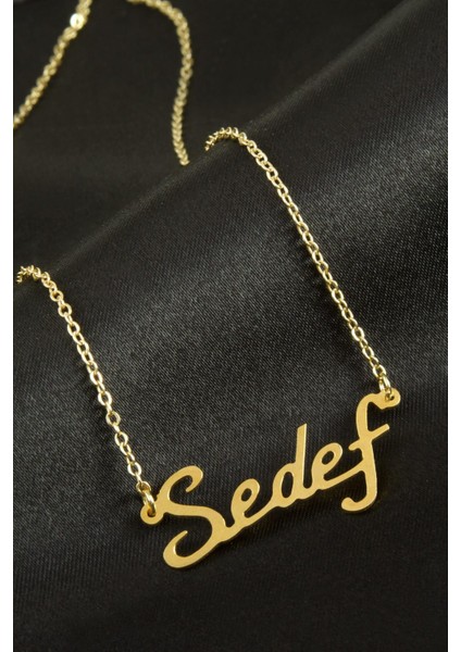 Resveq Sedef İsimli Kolye -Sarı