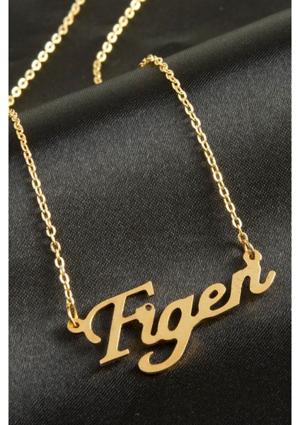 Resveq Figen İsimli Kolye -Sarı