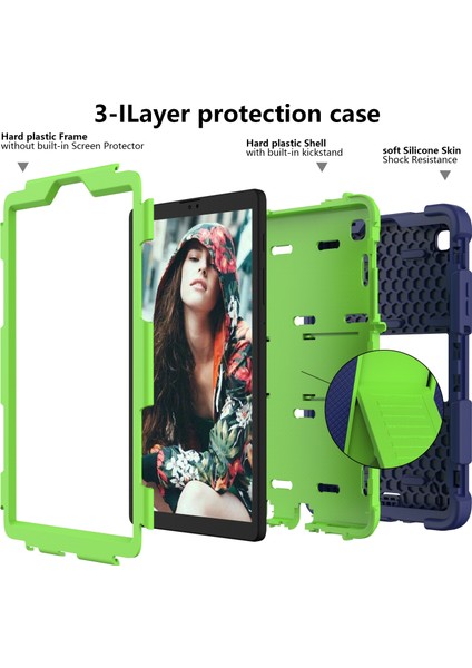 Galaxy Tab Tab A7 T220 / T225 Silikon + Pc Kılıfı Samsung Galaxy Tab A7 Lite T220 Için (Yurt Dışından) modelleri