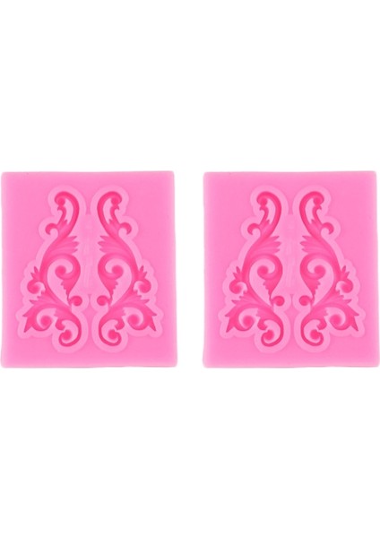 2 Adet Fondan Kek Silikon Kalıp Içi Boş Kabartmalı Sınır Çerçeve Retro Fotoğraf Çerçevesi Kalıp (Yurt Dışından)