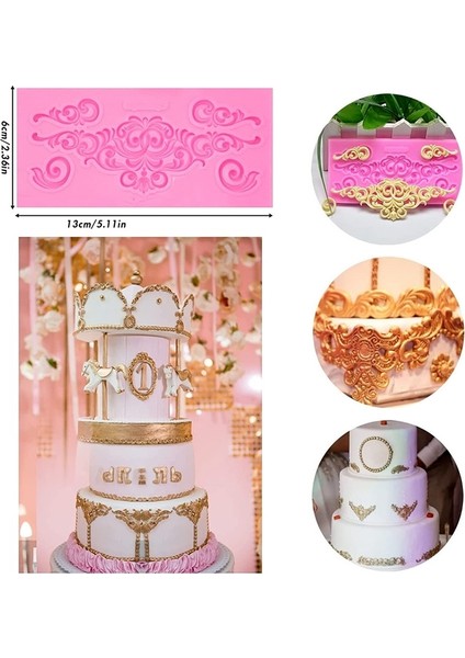 2 Adet Fondan Kek Silikon Kalıp Içi Boş Kabartmalı Sınır Çerçeve Retro Fotoğraf Çerçevesi Kalıp (Yurt Dışından) modelleri