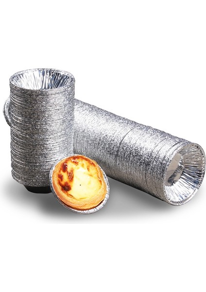 100 Adet/paket Alüminyum Folyo Yumurta Tart Bardak Kek Tutucu (Yurt Dışından) fiyatları