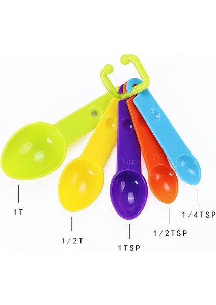 9'u 1 Arada Renkli Sivri Plastik Ölçü Kaşığı (Yurt Dışından) fiyatları