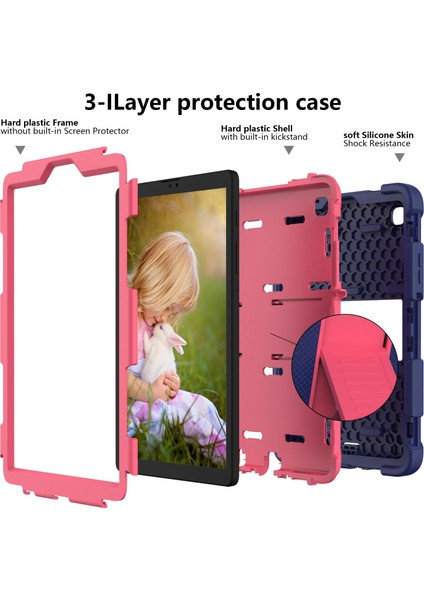 Galaxy Tab Tab A7 T220 / T225 Silikon + Pc Kılıfı Samsung Galaxy Tab A7 Lite T220 Için (Yurt Dışından) modelleri