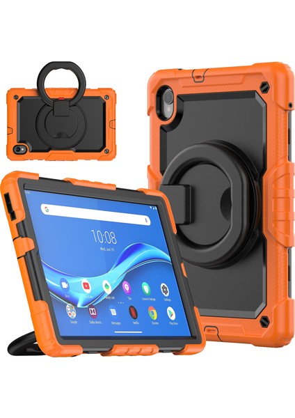 Lenovo M10 Plus X606F Için Silikon + Pc Tablet Kılıfı (Yurt Dışından)
