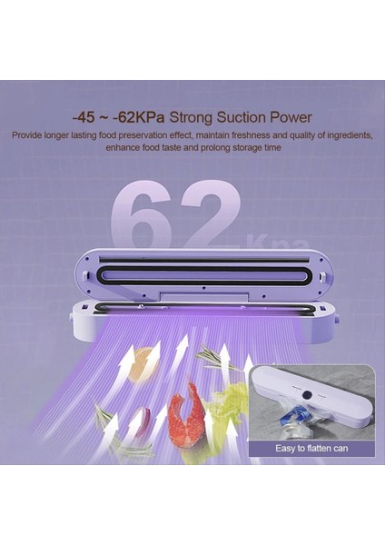 Kablosuz Taşınabilir Vakumlu Gıda Paketleme Makinesi Ev Taze Atıştırmalık Plastik Paketleme Makinesi Mutfak Gıda Saklama Için Uygun Ab Fişi (Yurt Dışından) modelleri