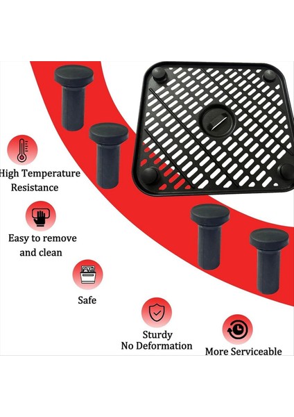 Cosorı Air Fryer Toaster Fırın Kombinasyonu Için 8 Adet Air Fryer Kauçuk Ayakları 10QT Air Fryer Fırın Tepsisi Ayakları (Yurt Dışından) modelleri