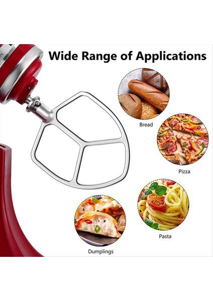 5qt-6qt Kase Eğimli Kafa Standı Mikserler Için Ataşman Paslanmaz Çelik Düz Çırpıcı + Spiral Hamur Kancası (Yurt Dışından) fırsatları