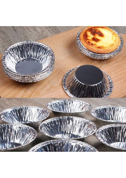 100 Adet/paket Alüminyum Folyo Yumurta Tart Bardak Kek Tutucu (Yurt Dışından) indirimleri