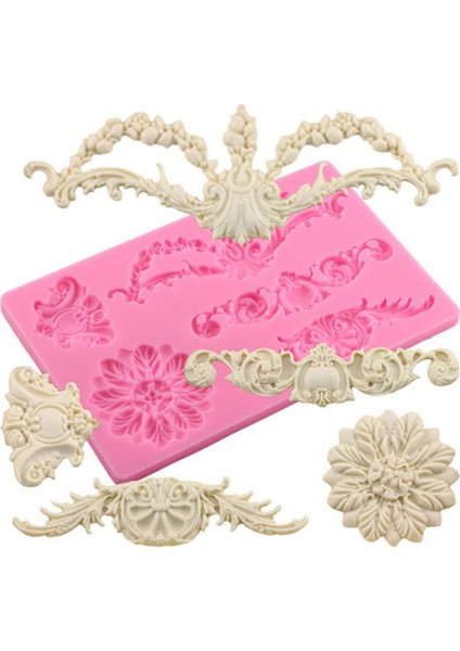 CF394 Kek Bordürlü Çiçek Fondan Silikon Kalıp (Yurt Dışından) fiyatları