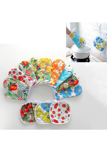 Mikrodalga Fırın Eldiveni Rastgele Renk Çeşitliliği 5 Takım (Yurt Dışından)