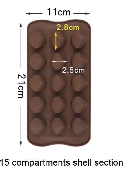 2 Adet Silikon Çikolata Jly Şeker Kalıbı, Stil: Shl Kabuk (Yurt Dışından) fiyatları