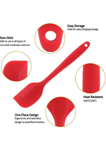 Mutfak Silikon Kremalı Kek Spatula Karıştırma Kazıyıcı Fırça Tereyağı Karıştırıcı Fırçalar Pişirme Aracı Mutfak Eşyaları (Turuncu) Mavi (Yurt Dışından) modelleri
